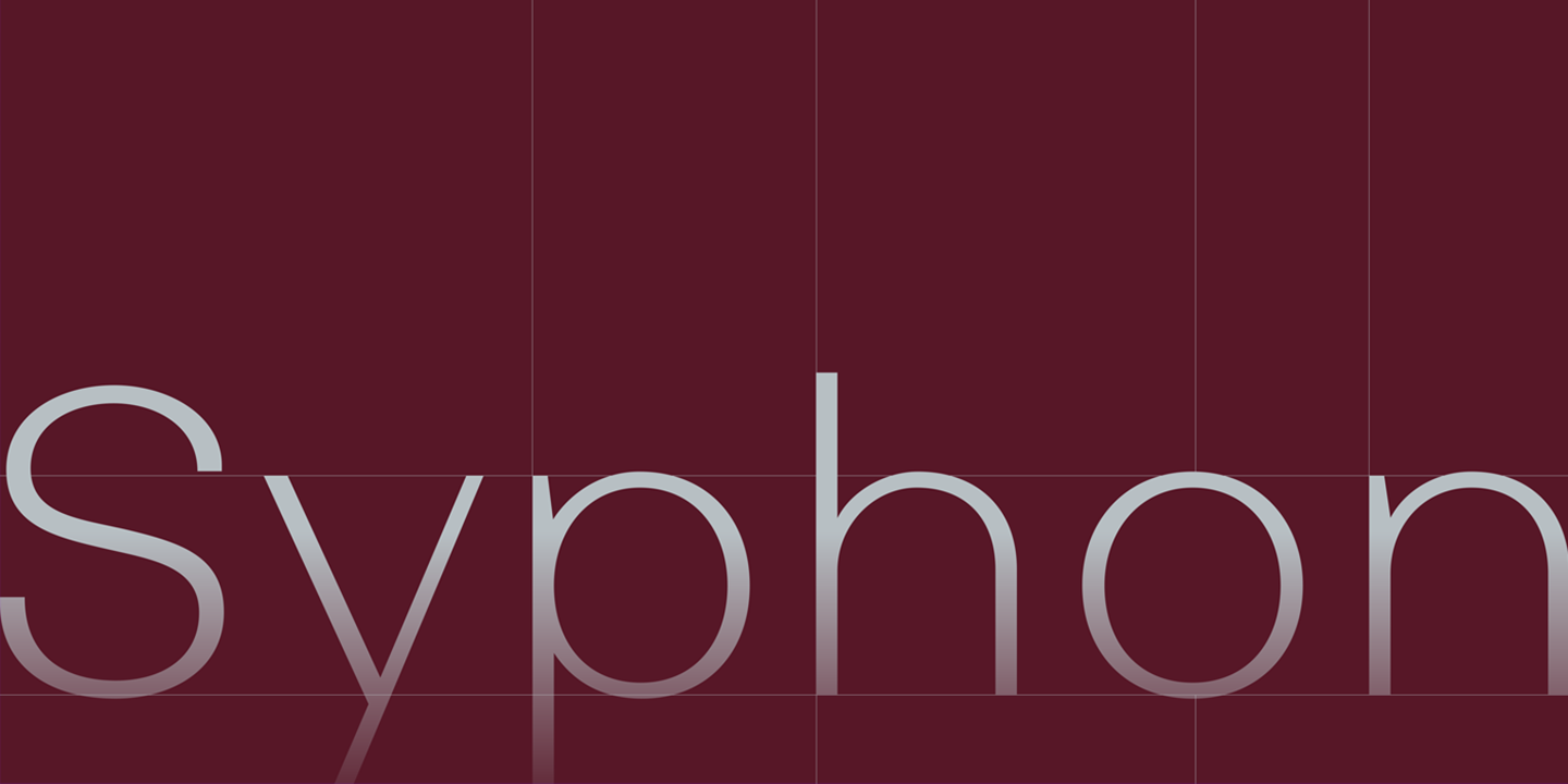 Beispiel einer Syphon Light Italic-Schriftart